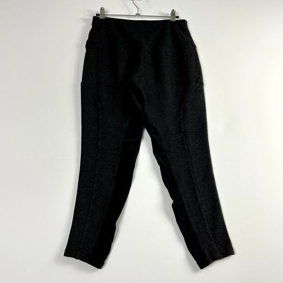 Lysse Twill Ponte with Ultrasuede Equestrian Panels Legging Charcoal Gray Medium - Picture 5 of 9